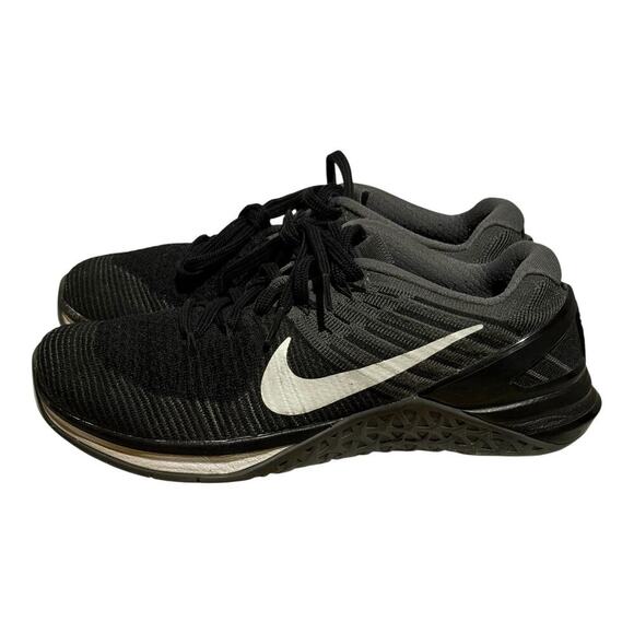 Nike Metcon 3 Black White Training Shoes Men's Size 7.5 849809-005 Crossfit - Picture 4 of 8